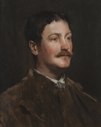 Portrait of Thomas Wilmer Dewing by William Merritt Chase